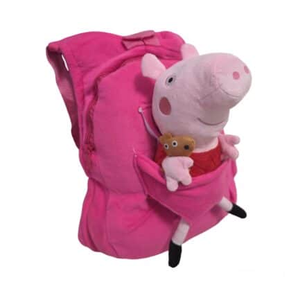 Rucsac din plus Virtual Trend®, Peppa Pig cu jucarie detasabila, pentru copii