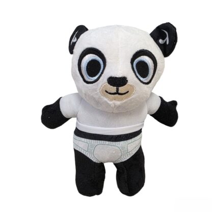 Mascota din plus Virtual Trend®, Ursulețul  Pando din serialul Bing, 20 cm, Alb/Negru