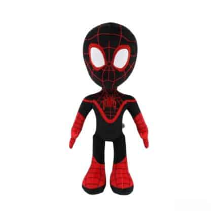 Jucarie de plus Virtual Trend®, Miles Morales Spider-Man, Negru/Rosu, 27 cm